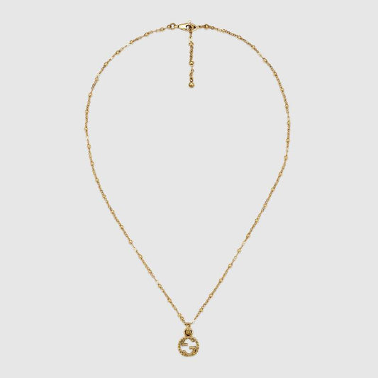 18K Double Gucci Interlocking Gucci Necklace